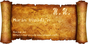 Murin Ulpián névjegykártya